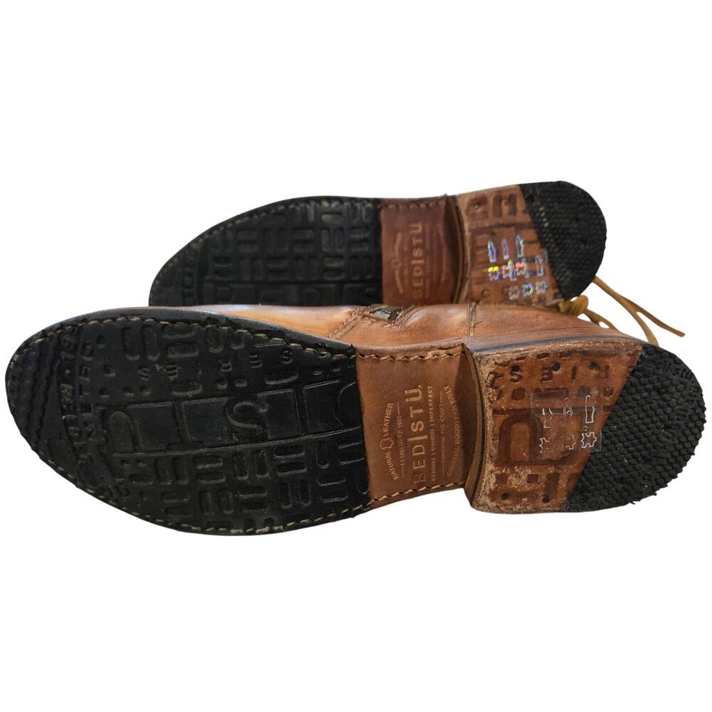 NEW Bed|Stu Bridgewater Boots 6 Driftwood Leather Perforated Boho Western Grunge - Picture 8 of 10